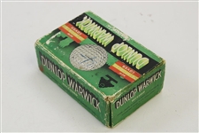 1925-35 Dunlop Warwick Recessed Golf Balls Green 6 Ball Box with 2 Balls