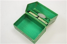 1925-35 Dunlop Warwick Recessed Golf Balls Green 6 Ball Box with 2 Balls