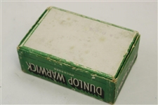 1925-35 Dunlop Warwick Recessed Golf Balls Green 6 Ball Box with 2 Balls