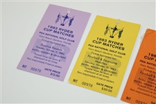1983 Ryder Cup at PGA National Golf Club Ticket Set w/Envelope & Draw Sheet