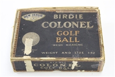 1920's Birdie Colonel Mesh Marking 1-62 Dozen Golf Ball Box