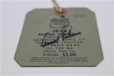 Arnold Palmer Signed 1958 Saturday Masters Saturday Ticket #3028 JSA ALOA