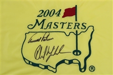 Arnold Palmer & Phil Mickelson Signed 2004 Masters Flag - Final & First JSA ALOA