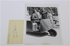Bobby Jones Press Photo w/Frank Stranahan Plus Frank Stranahan Signed 3x5 JSA ALOA
