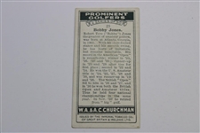 Bobby Jones 1931 WA & AC Churchmans Prominent Golfers Tobacco Card #25