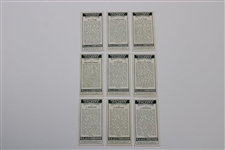 Nine (9) Assorted 1931 WA & AC Churchmans Prominent Golfers Tobacco Cards 