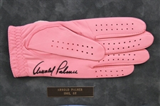 Palmer, Sarazen & Charles Signed Golf Gloves Matted Display JSA ALOA