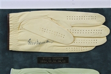 Nagle, Trevino, de Vicenzo, Player, Jacklin & Thomson Signed Golf Gloves Matted Display JSA ALOA