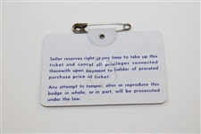 1966 Masters Tournament Series Badge #13921 - Nicklaus 3rd Win