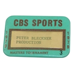 1979 Masters CBS Sports Badge #3 Peter Bleckner