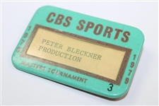 1979 Masters CBS Sports Badge #3 Peter Bleckner