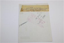 1934 General A.C. Critchley Putting at The 1st Masters Wire Photo