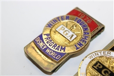 1976, 1977 & 1978 PGA Senior's Championship Contestant Badges/Clips