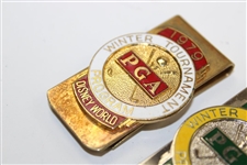 1979, 1980 & 1981 PGA Senior's Championship Contestant Badges/Clips