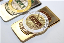 1979, 1980 & 1981 PGA Senior's Championship Contestant Badges/Clips