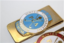 1982, 1985 & 1986 PGA Senior's Championship Contestant Badges/Clips