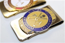 1982, 1985 & 1986 PGA Senior's Championship Contestant Badges/Clips