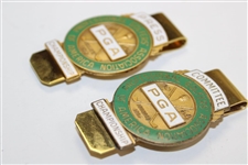 1964 PGA Championship at Columbus Country Club Committee & Press Money Clips/Badges