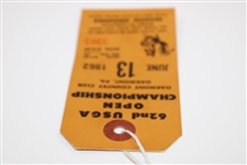 1962 US Open at Oakmont Ticket #3365 - Nicklaus First Win