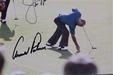 Arnold Palmer & Jack Nicklaus Signed 1986 Skins Game Photo JSA ALOA
