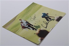 Arnold Palmer & Jack Nicklaus Signed 1986 Skins Game Photo JSA ALOA