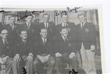 Arnold Palmer & 1961 US Champion Ryder Cup Team Signed 8x10 Photo JSA ALOA