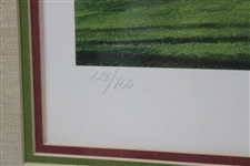 Arnold Palmer, Jack Nicklaus & Artist Hartough Signed 13th Hole ANGC Lithograph - Framed JSA ALOA