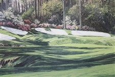 Arnold Palmer, Jack Nicklaus & Artist Hartough Signed 13th Hole ANGC Lithograph - Framed JSA ALOA