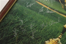 1987 Ryder Cup Poster Signed By Both Teams - Framed JSA ALOA