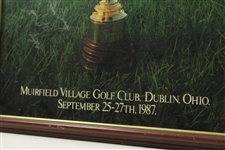1987 Ryder Cup Poster Signed By Both Teams - Framed JSA ALOA