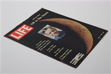 Neil Armstrong Signed Off To The Moon Life Magazine Cover JSA ALOA