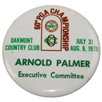 Arnold Palmers Personal 1978 PGA Championship at Oakmont Executive Committee Badge