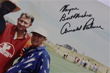 Michael Jordan & Arnold Palmer Dual Signed 11x14 Photo - Personalized JSA ALOA