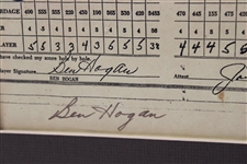 Ben Hogan & Jack Nicklaus Signed Replica of Their 1966 Final Round Scorecard JSA ALOA