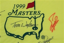 Watson, Crenshaw, Casper, Langer, Zoeller & Lyle Signed 1999 Masters Flag JSA ALOA