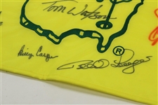 Watson, Crenshaw, Casper, Langer, Zoeller & Lyle Signed 1999 Masters Flag JSA ALOA