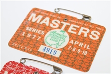 1977 & 1981 Masters Tournament SERIES Badges - #4919 & #932 - Tom Watson Winner