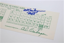 Al Geiberger Signed Replica 1977 Danny Thomas Memphis Classic Scorecard JSA ALOA
