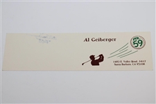 Al Geiberger Signed Replica 1977 Danny Thomas Memphis Classic Scorecard JSA ALOA