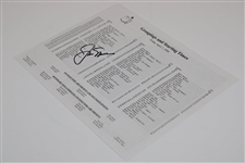 Jack Nicklaus Signed 2000 Masters Pairings Sheet JSA ALOA
