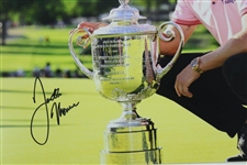 Justin Thomas Signed Photo With PGA Championship Trophy JSA ALOA