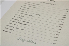 Patty Berg & Betsy Rawls Signed List of Majors Won Sheet JSA ALOA