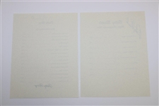 Patty Berg & Betsy Rawls Signed List of Majors Won Sheet JSA ALOA