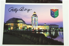 Patty Berg & Juli Inkster Signed World Golf Hall Of Fame Postcards JSA ALOA