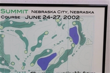 Arnold Palmer Signed 2002 National Summit at Arbor Links GC Map - Framed JSA ALOA