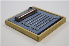 Sterling Silver Golf Bag & Golf Club Stirrers Set in Wood Box