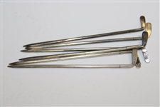 Sterling Silver Golf Bag & Golf Club Stirrers Set in Wood Box