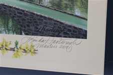 1999 Augusta National Golf Club The 12th Hole Golden Bell' Linda Hartough Print - Framed