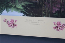 1999 Augusta National Golf Club The 16th Hole Redbud' Linda Hartough Print - Framed
