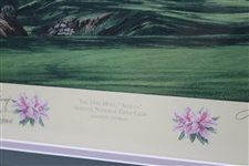 1999 Augusta National Golf Club The 13th Hole Azalea' Linda Hartough Print - Framed